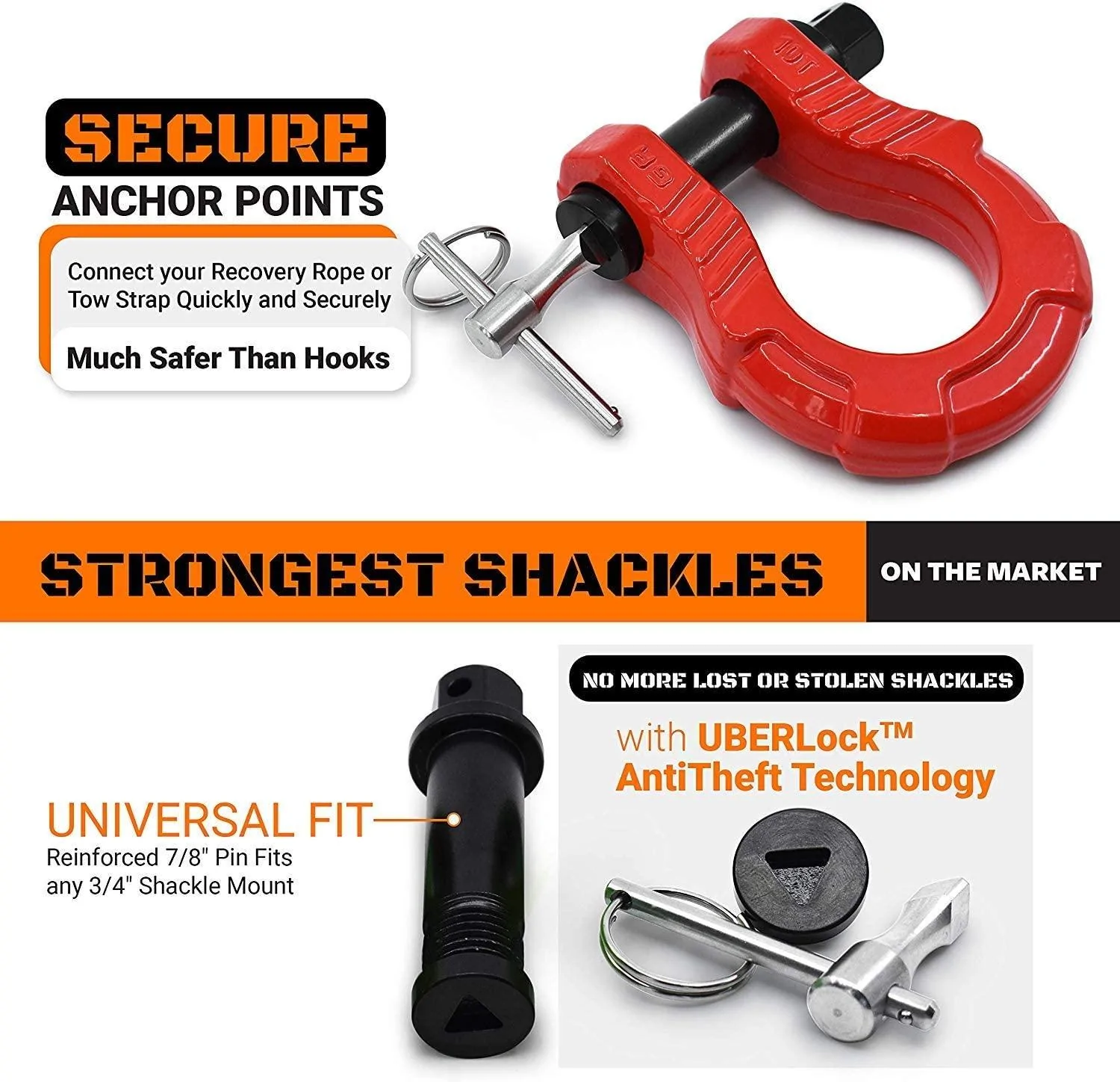 Jeep Gladiator First theft .. Crosby shackles 71Rk4Q6WzBL._AC_SL1500_