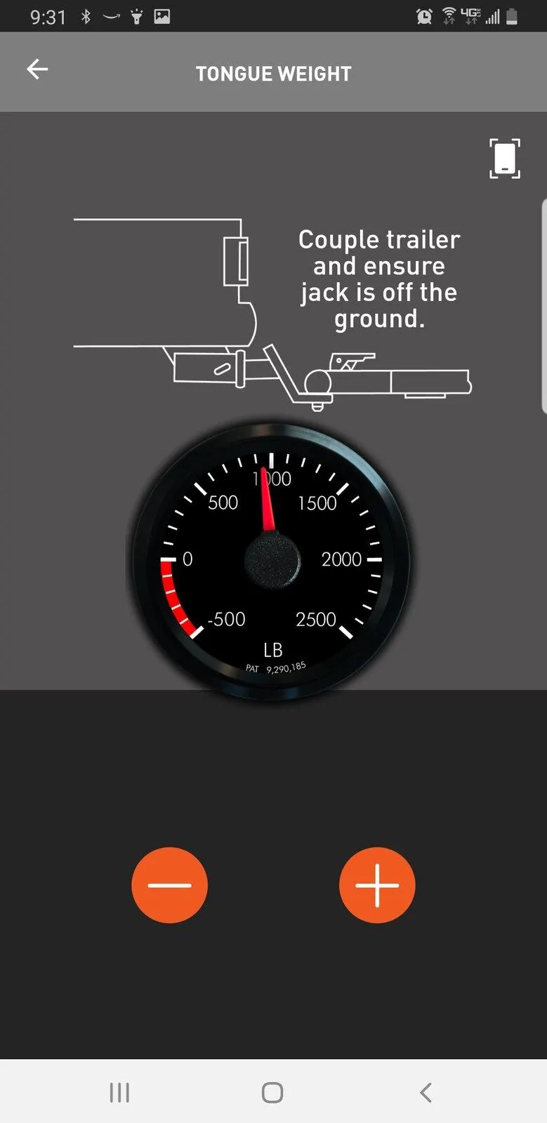 Jeep Gladiator Curt 51701 BetterWeigh Mobile Towing Scale Screenshot_20210822-213156_BetterWeigh