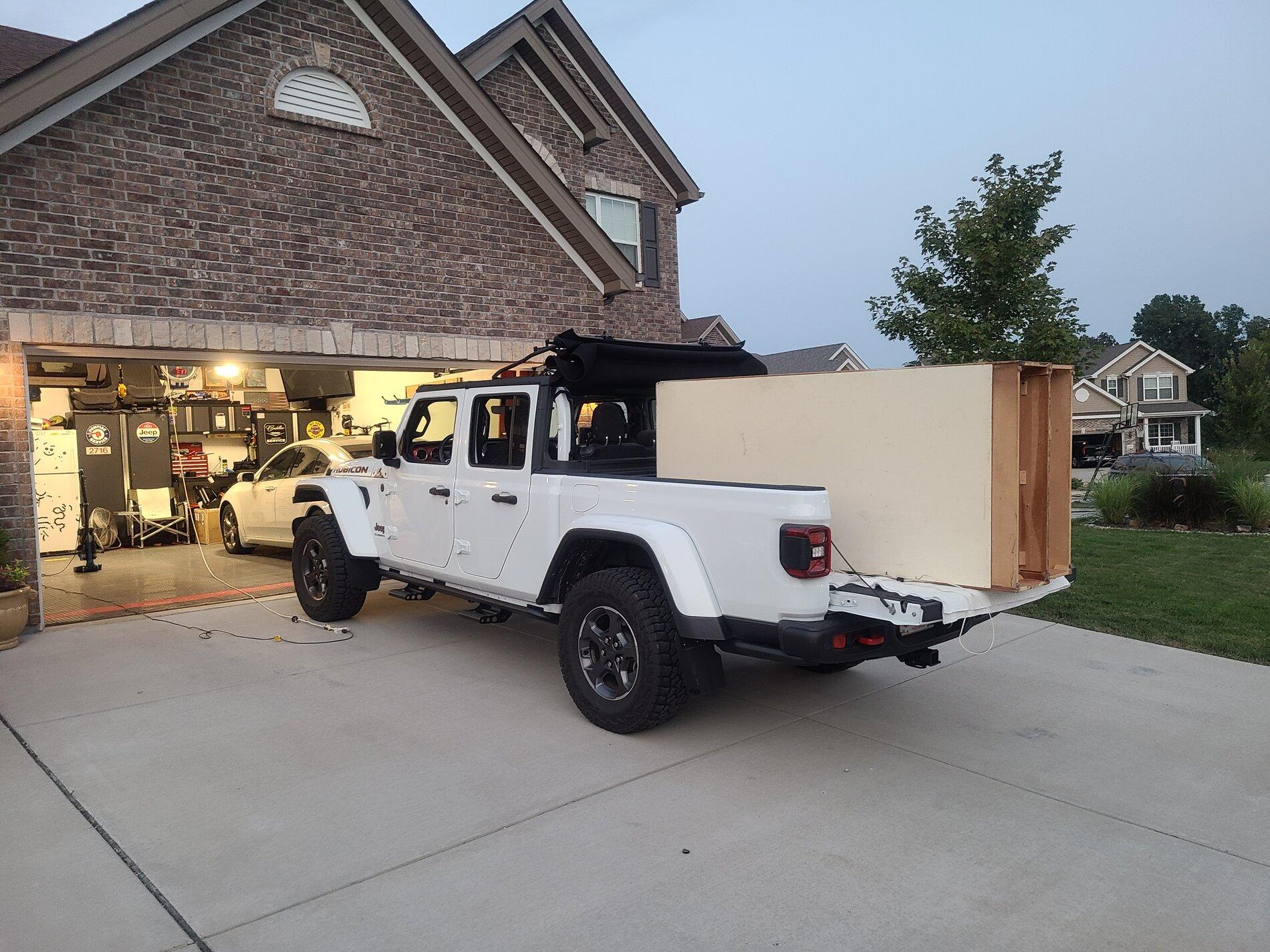 Jeep Gladiator Has anyone else done this to their garage door ? 20200916_191705