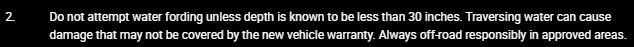 Jeep Gladiator “Vehicle Will Shut Off Soon” fording3