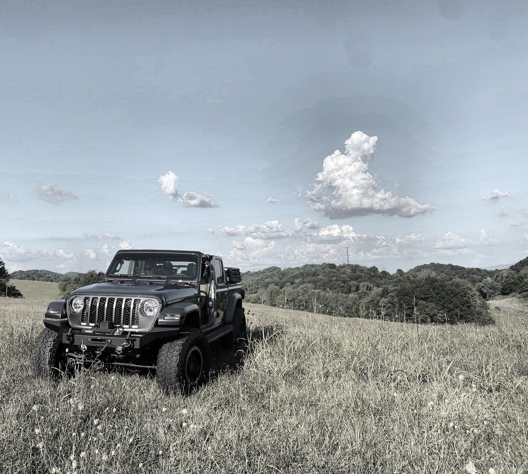 Jeep Gladiator Smokey MTN Jeep Invasion Roll Call jeep in the sun