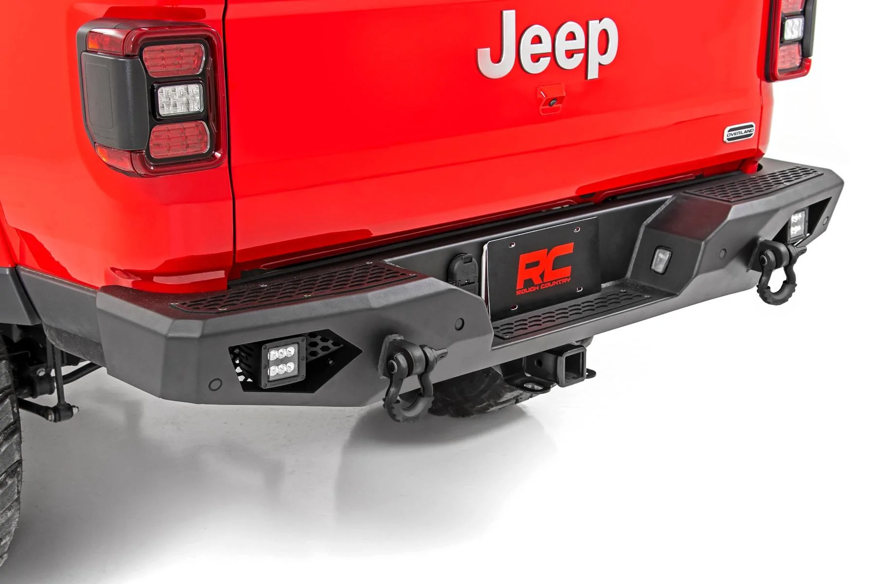 Jeep Gladiator Rough Country Rear bumper or Go Rhino’s Trailline Rear Full Width Bumper img_8563-blackdrings