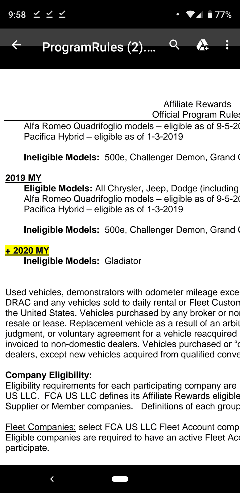 Jeep Gladiator Jeep Dealer Rescinds FCA Affiliate Pricing 0PE0g8M