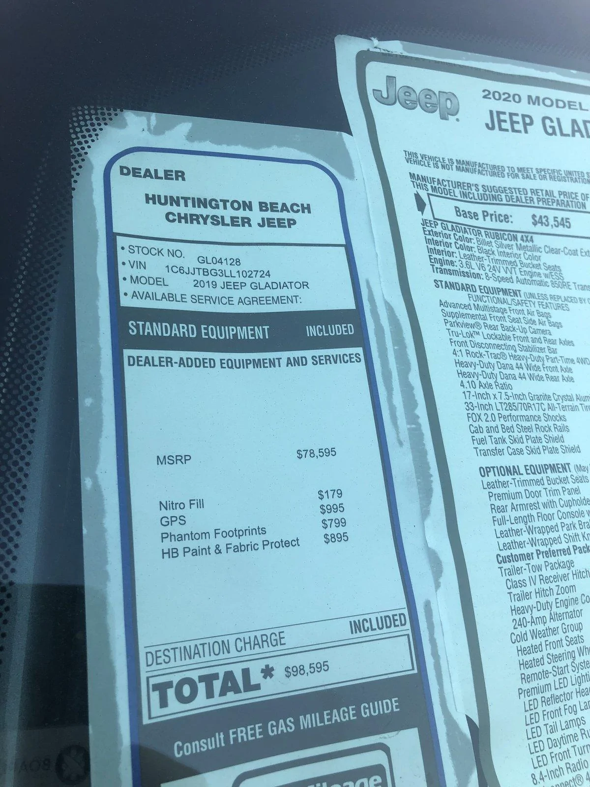 Jeep Gladiator Gladiator Window Sticker and Build Sheet Order Tracking 6E93DFFD-2BB1-4E0E-B2DA-6D35545B5D5A