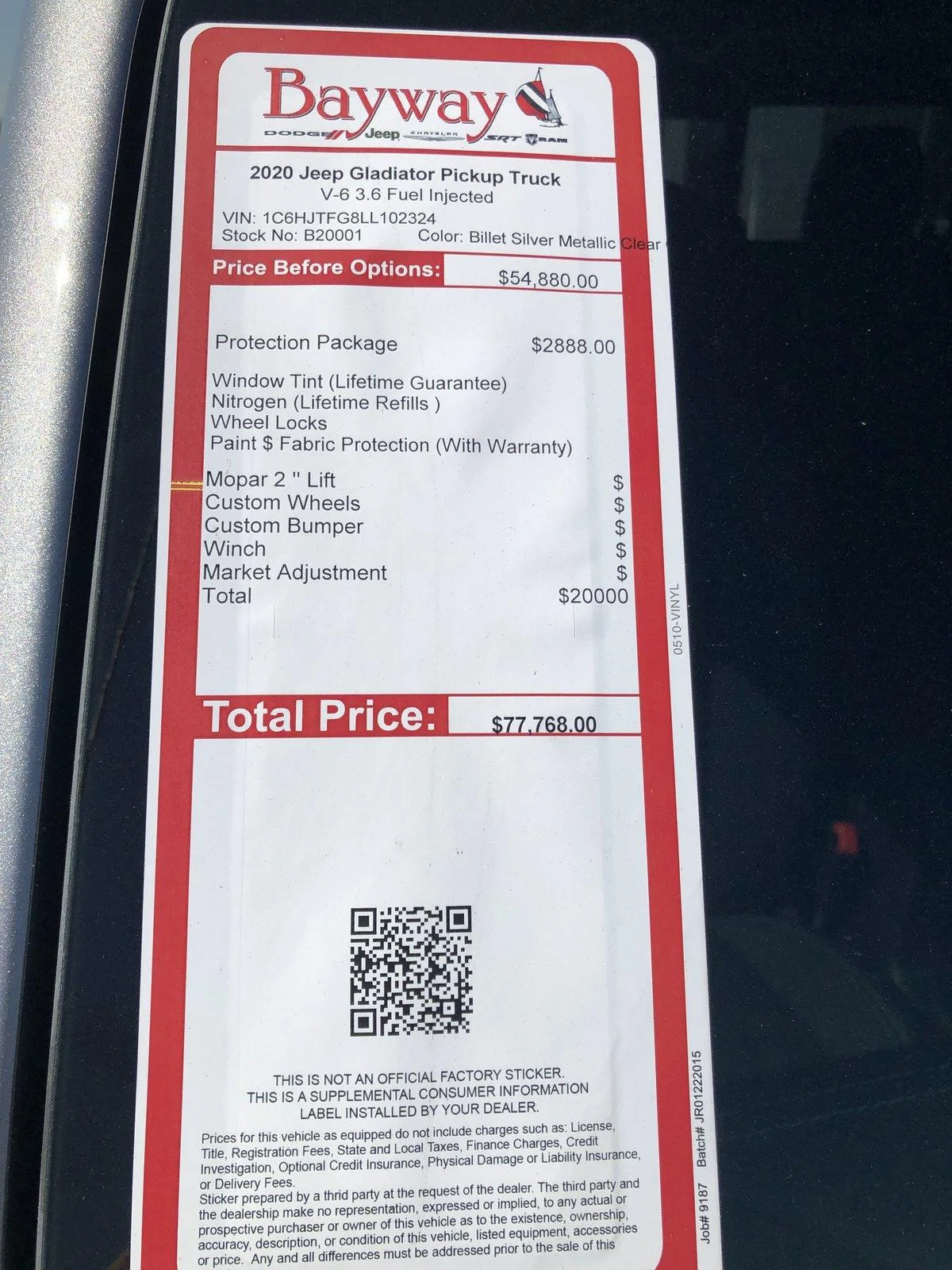 Jeep Gladiator Dealers to avoid - Charging over MSRP IMG_7556