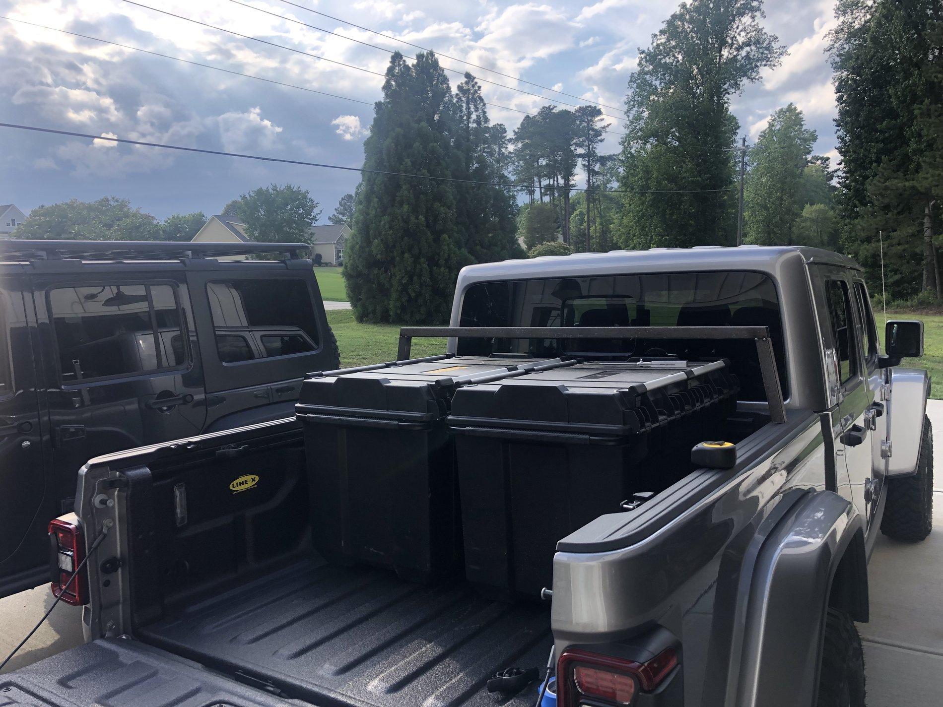 Jeep Gladiator My Custom 1/2 Rack For Roof Top Tent E0F6B360-35AD-4687-BE0B-F95BF5C29456