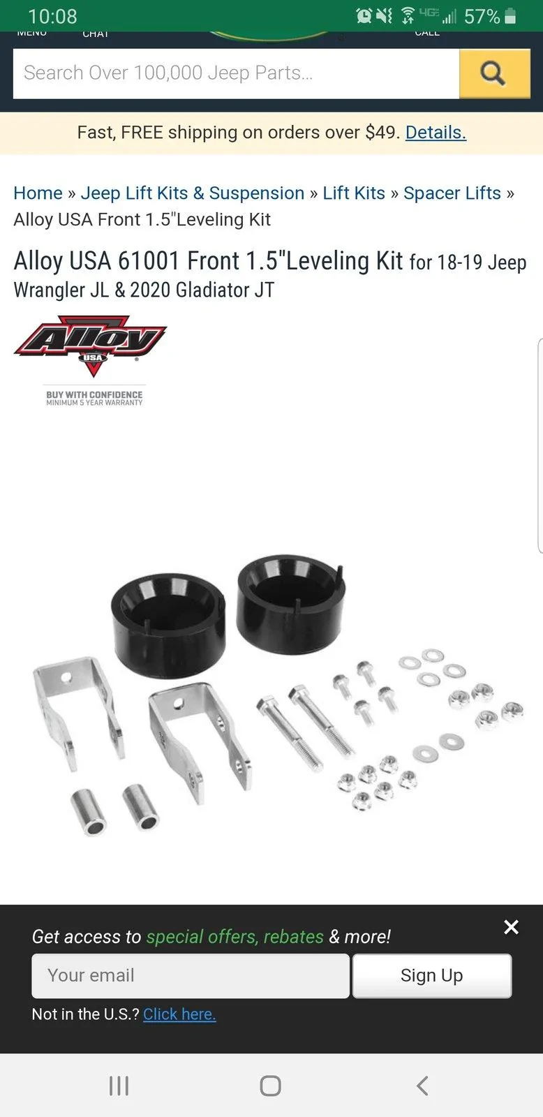 Jeep Gladiator Level Kit installed Screenshot_20190614-220805_Samsung Internet