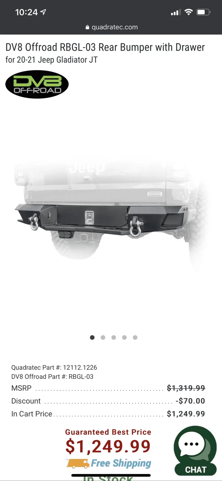 Jeep Gladiator DV8 rear bumper with drawer 92094111-F8F9-42DA-9FE6-E85EFA943A0B