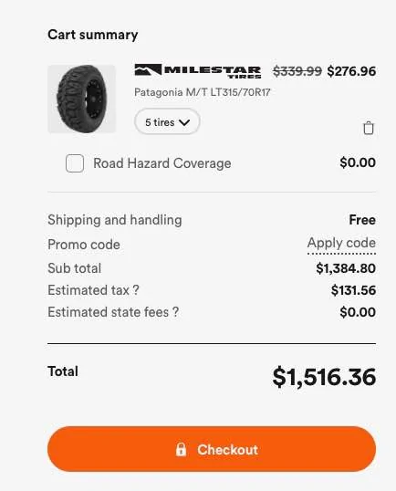 Jeep Gladiator (Brand New) Milestar Patagonia MT 315x70x17 Tires, set of Five (5) 240406312_10219958509133729_4545803660774143585_n