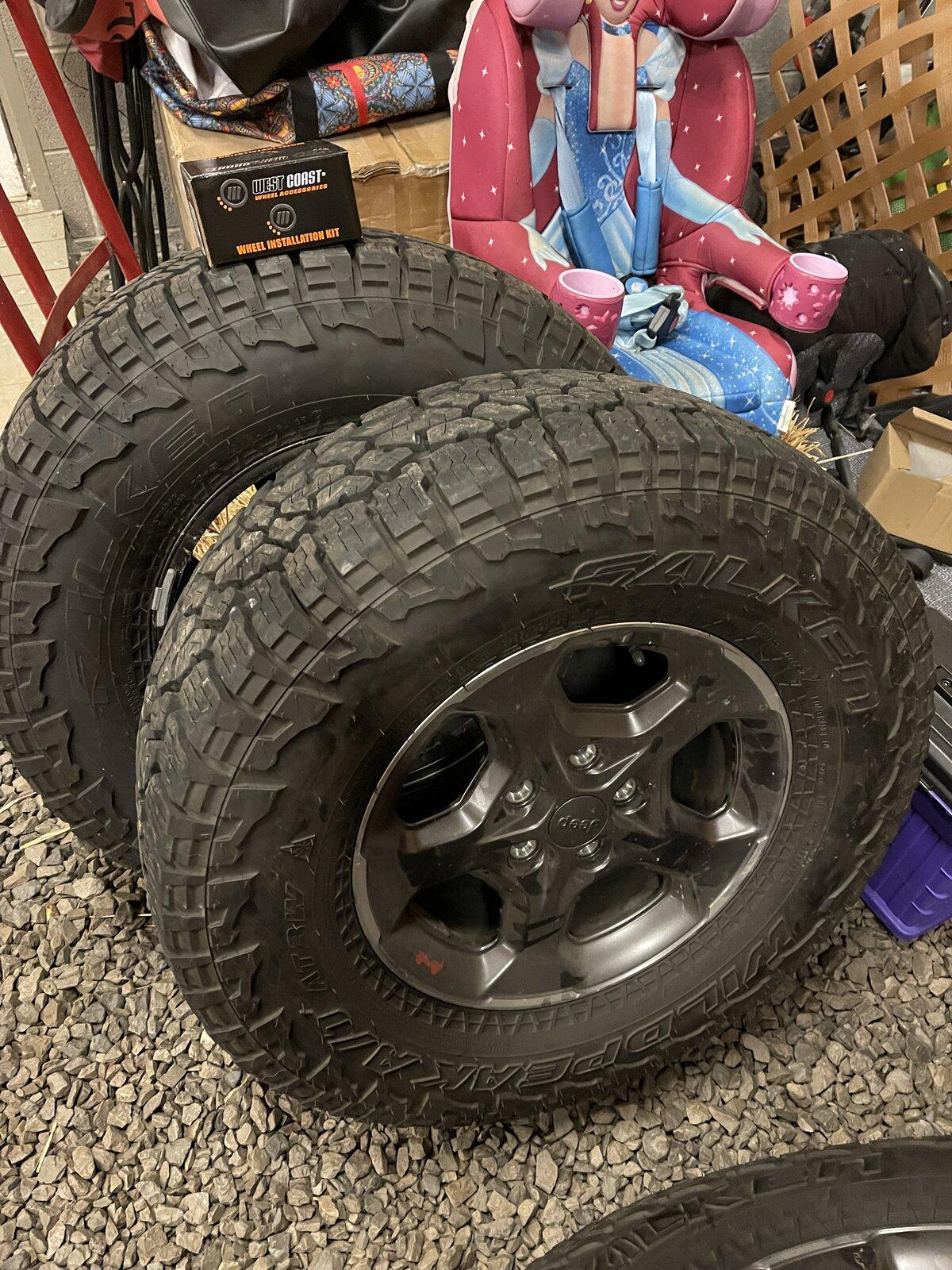 Jeep Gladiator Rubicon Falcon Wildpeak Wheels and Tire Take Off For Sale 850$ OBO Tires1