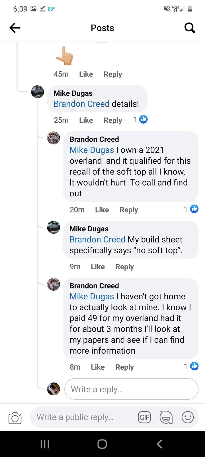 Jeep Gladiator Overland soft top recall? Screenshot_20210908-180916_Facebook