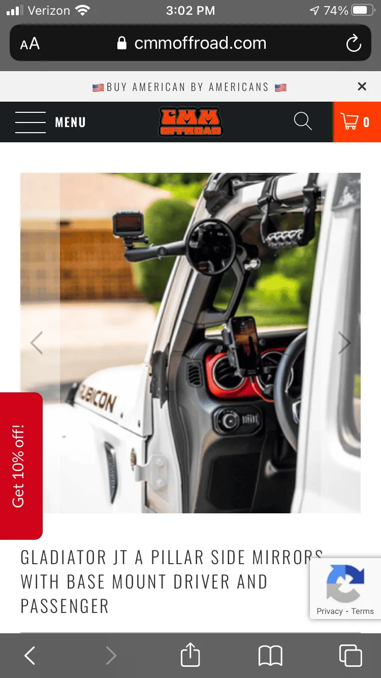 Jeep Gladiator Carolina metal masters mirrors 40F62CF9-D63C-486F-B8D7-CF3F3E29283F