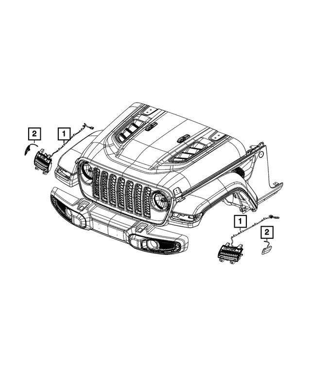 Jeep Gladiator Passenger Side Fender Lighting HID 03cf9ab85a7c6ccb93e3fcc8dfdfba02