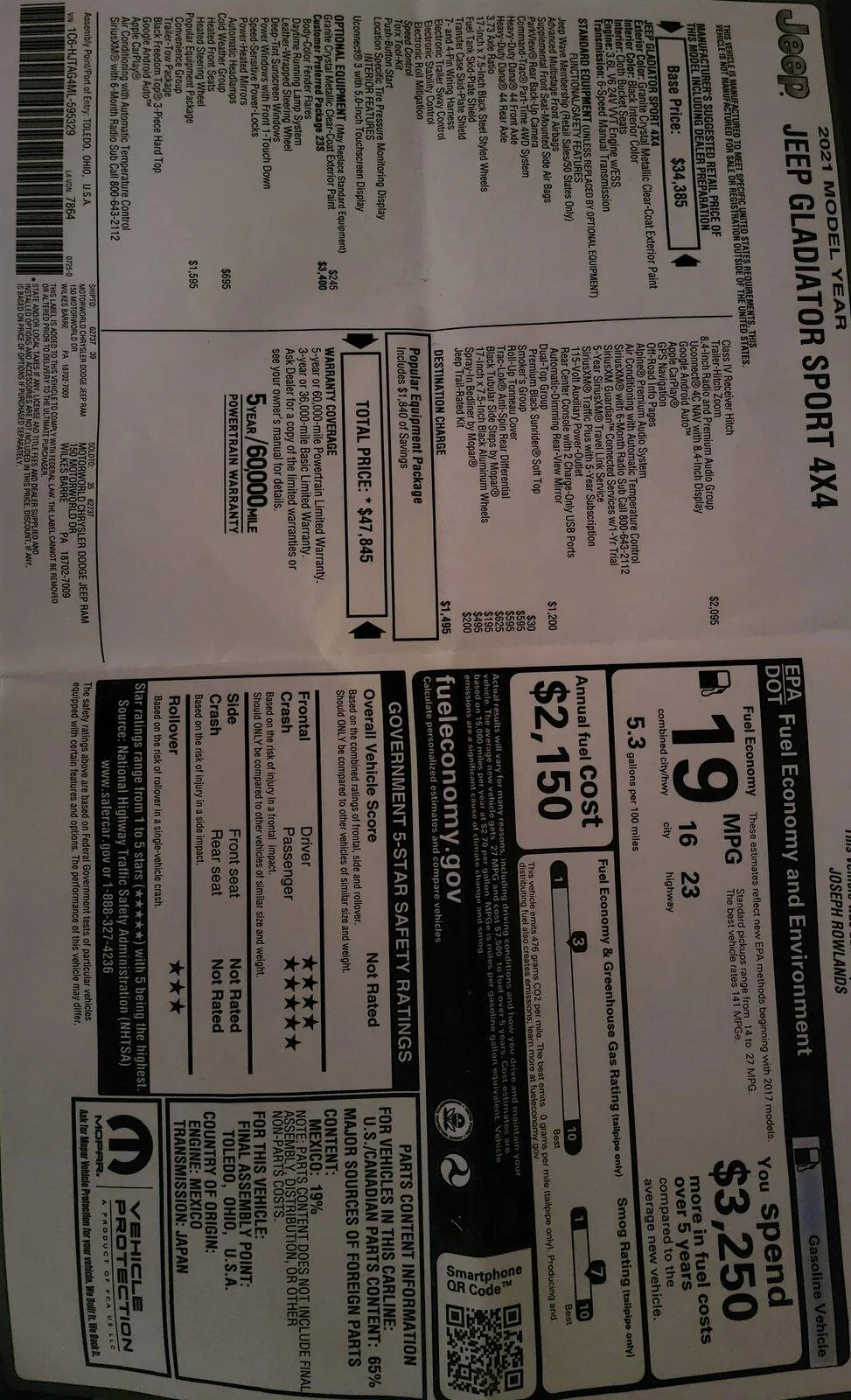 Jeep Gladiator Manual Transmission Club 20210913_223115