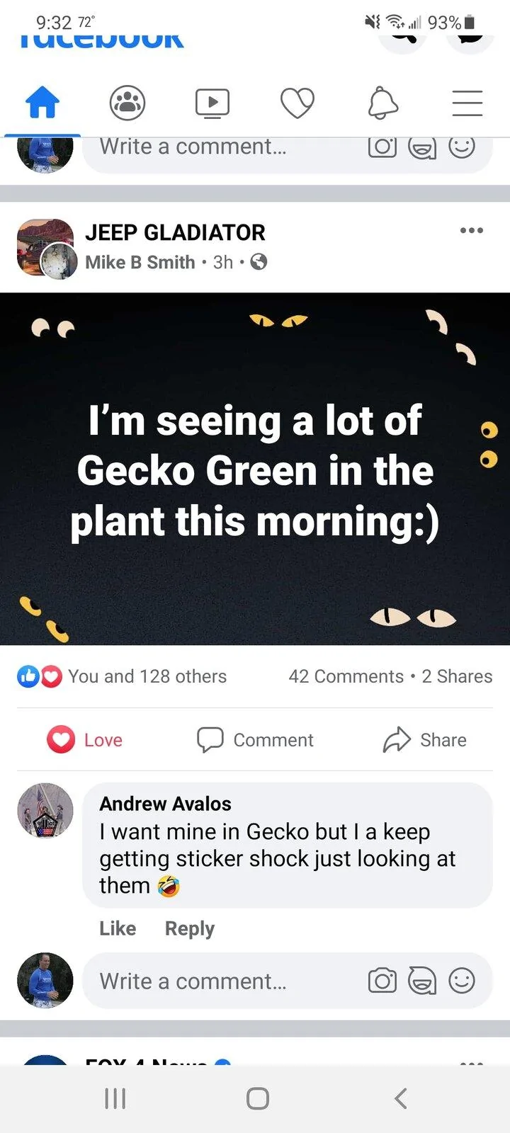 Jeep Gladiator GECKO GREEN Gladiator Club Screenshot_20210915-093259_Facebook