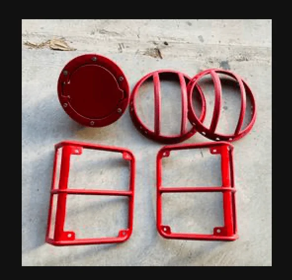 Jeep Gladiator Set Metal Light Guards + Fuel Cap Wrangler JK (can be painted in any other color) Screenshot 2021-09-16 at 9.03.14 PM