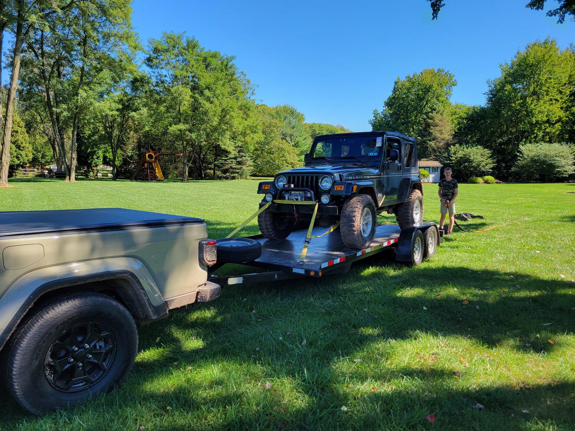 Jeep Gladiator First REAL towing with the Gladiator Overland --  4900 pounds tow load 20210919_130843