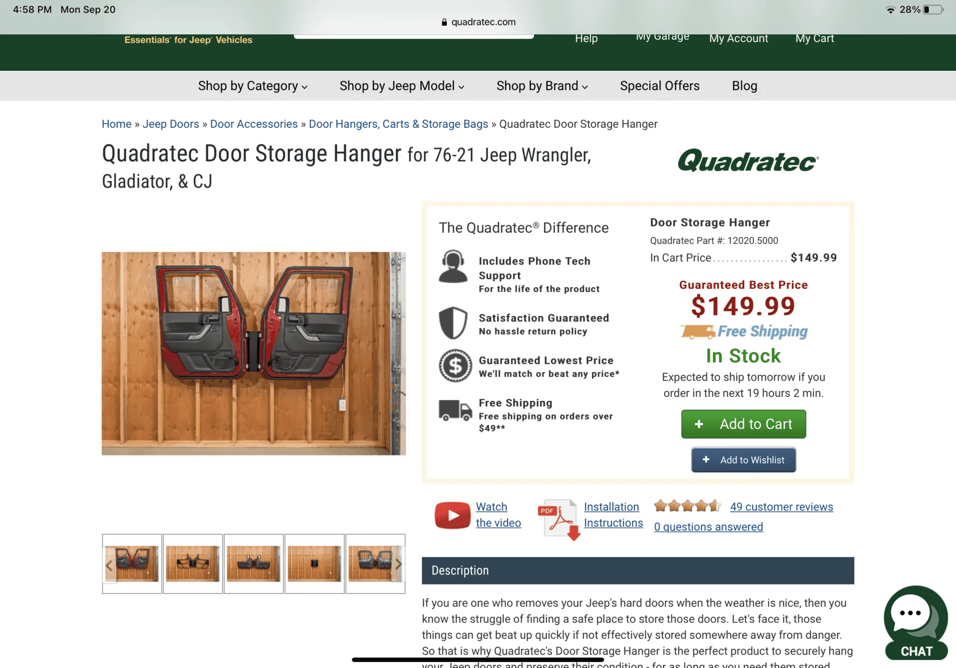 Jeep Gladiator Door hanger recommendations D08E2955-6A00-454C-A5A7-1C0CDB2DB4E2
