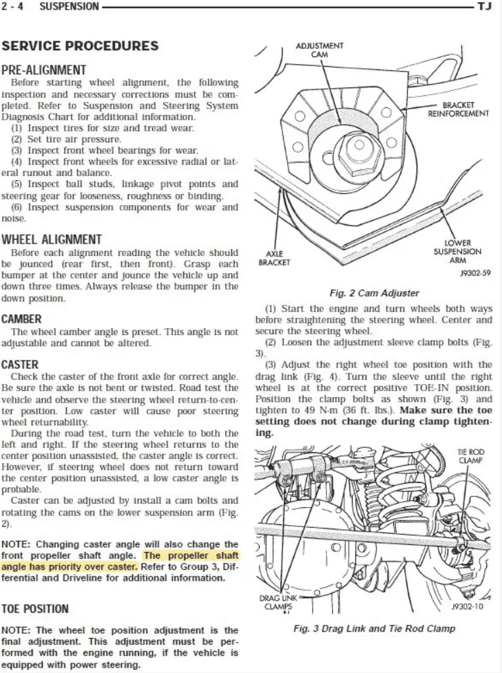 Jeep Gladiator AEV 2" Spacer Lift MOPAR MANUAL