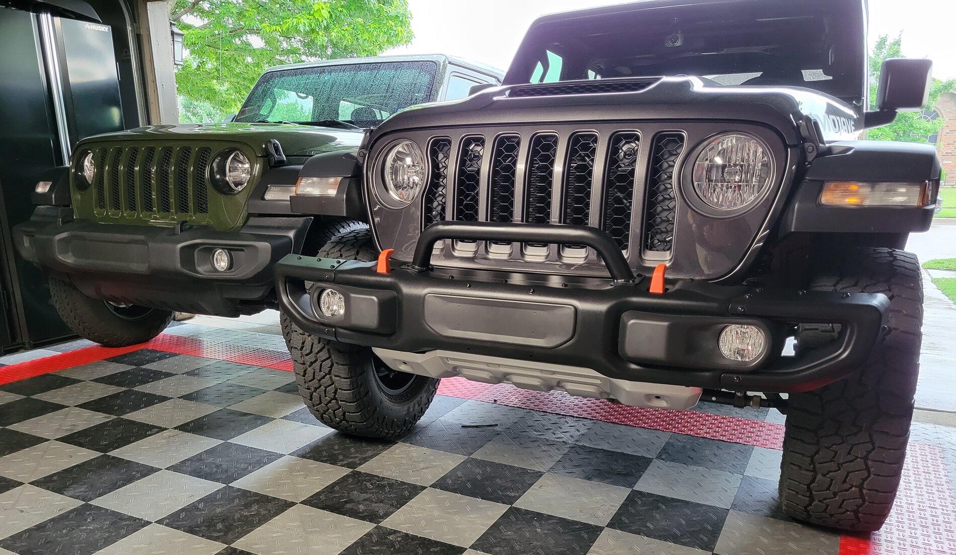 Jeep Gladiator Swapping the Mojave plastic bumper with the Mopar steel bumper 20210503_184358