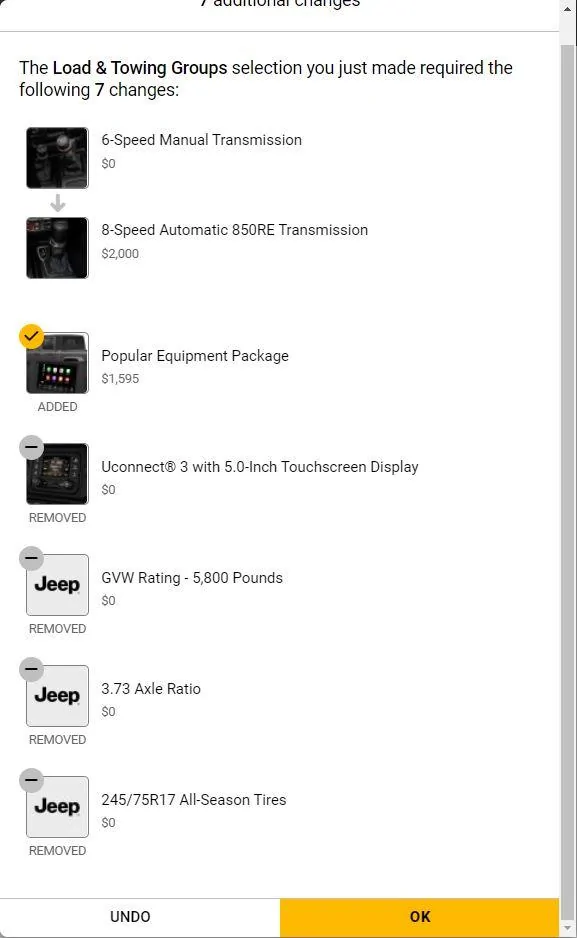 Jeep Gladiator Must have options from factory? stock sport s add max to