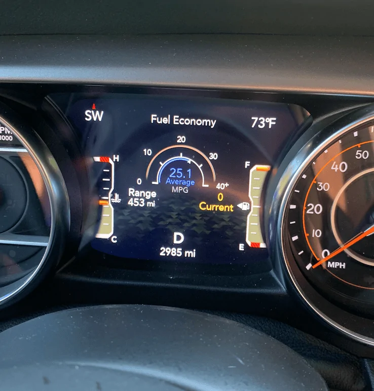 Jeep Gladiator What’s your mpg with bigger tires?? Screen Shot 2021-09-22 at 2.45.55 PM