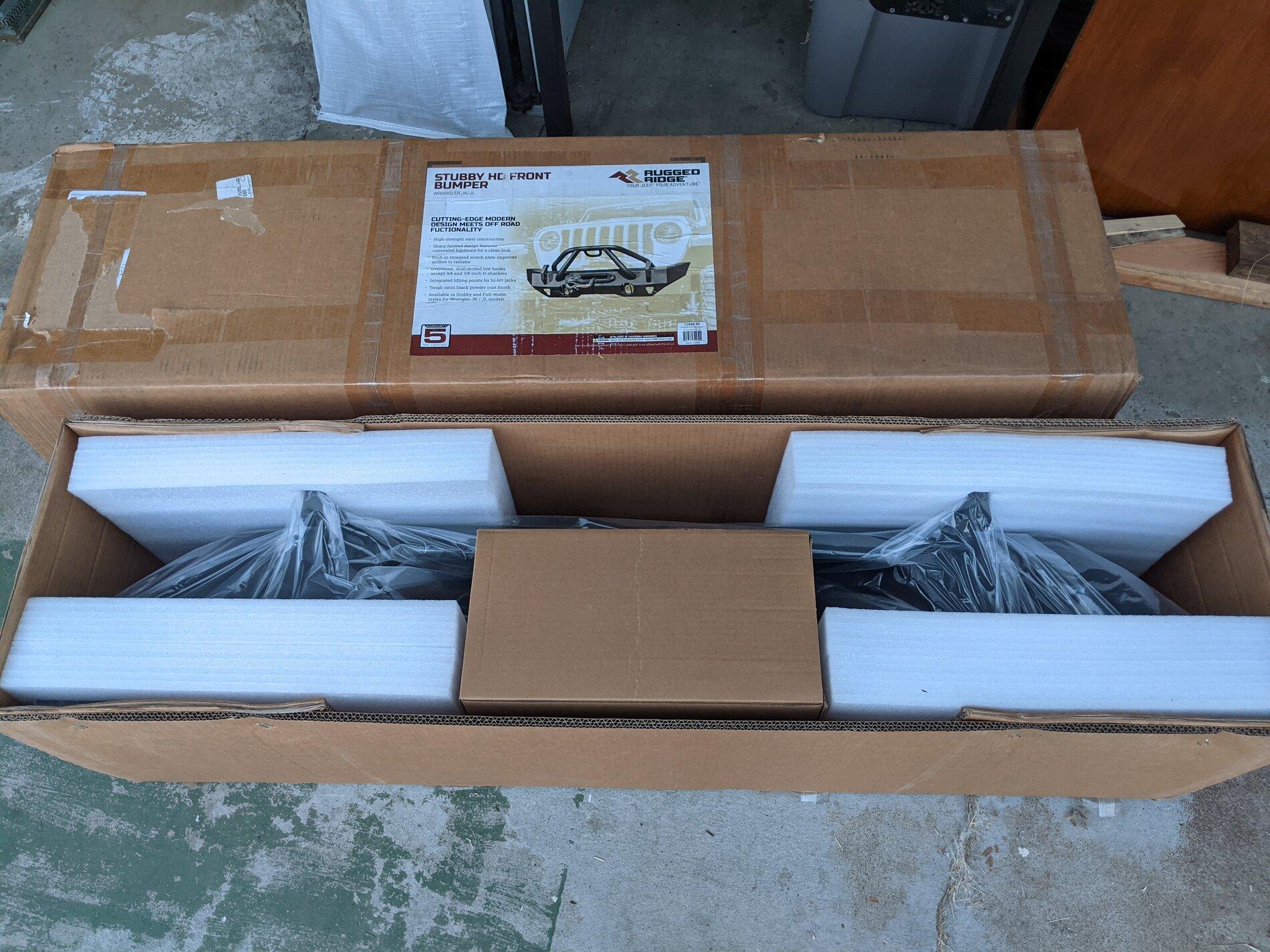 Jeep Gladiator Rugged Ridge HD Stubby Front Bumper with Overrider PXL_20210917_015928755