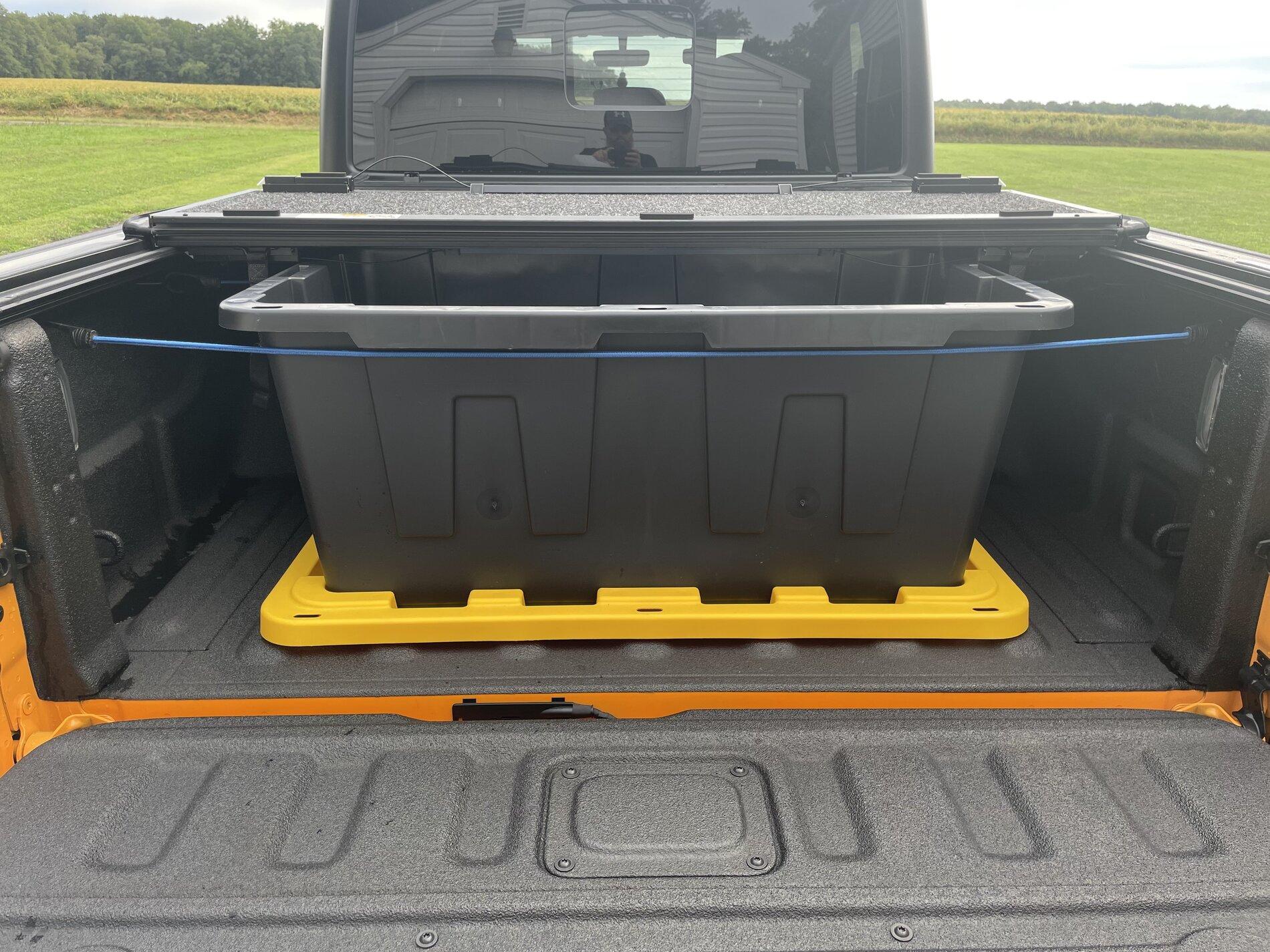Jeep Gladiator Water-resistant bed storage on a budget! 734C130D-FB60-4171-8B6E-7E6FAC8529C3