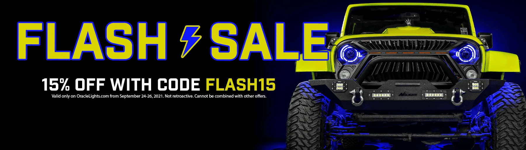 Jeep Gladiator SURPRISE: 15% off Sitewide ?| 3-Day Flash Sale | ORACLE Lighting FLASH15 Sept_