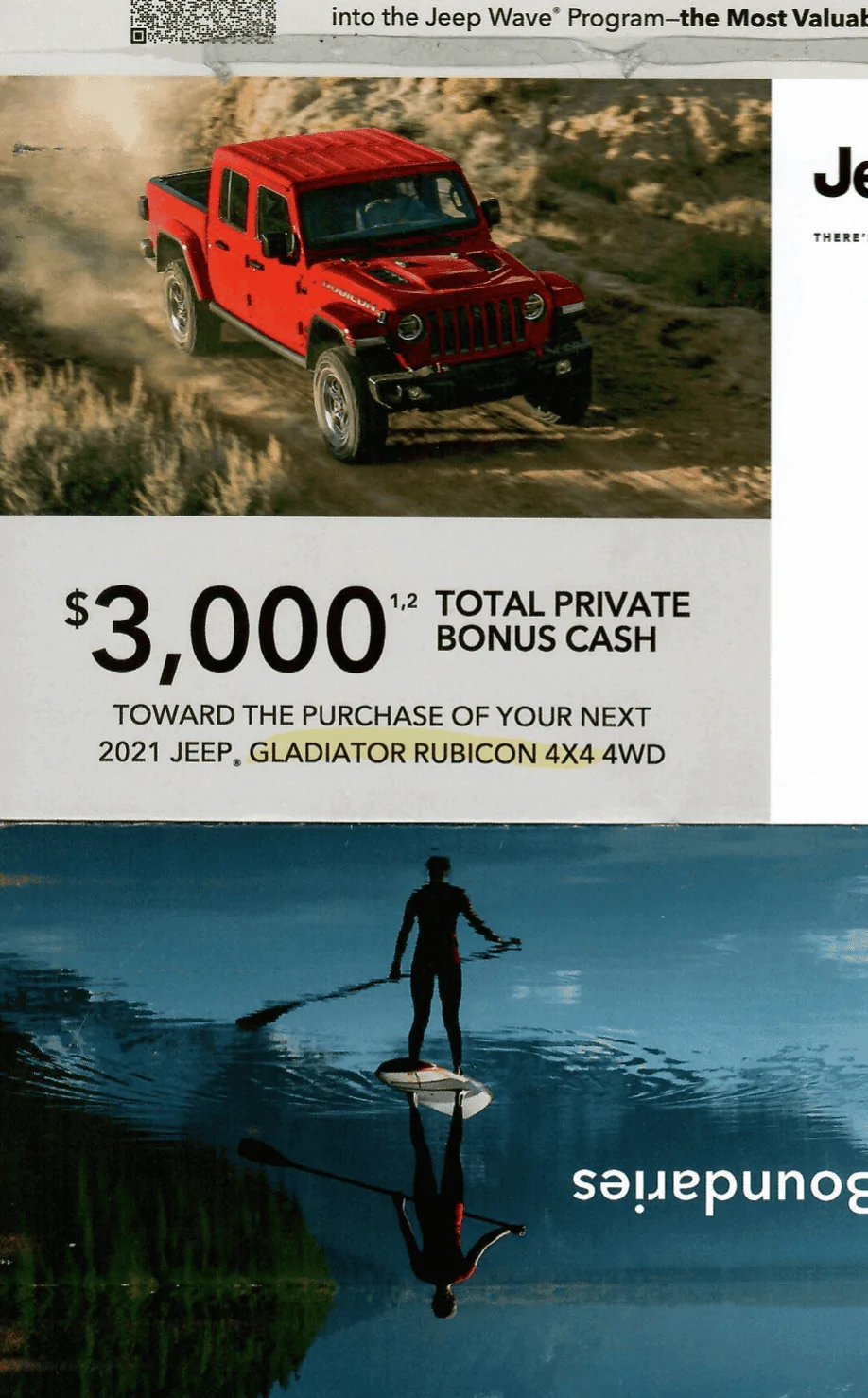 Jeep Gladiator Private Cash Bonus Offer - A Bad April Fools Joke in September? Rubicon 1