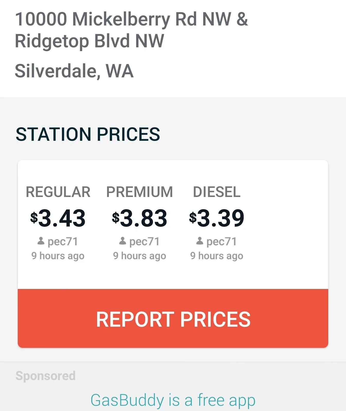 Jeep Gladiator What does Diesel vs Gasoline cost per gallon for you locally? Screenshot_20210924-144502_GasBuddy