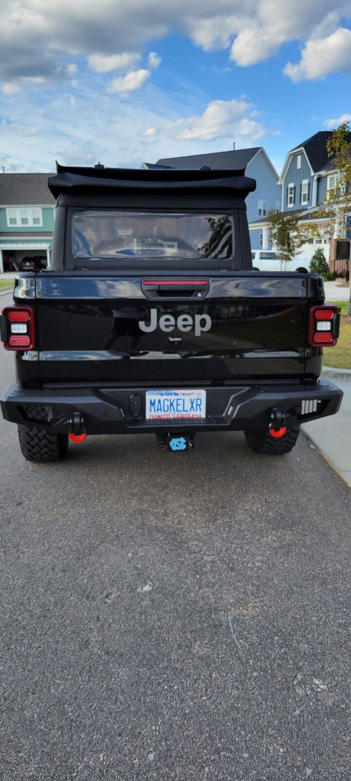 Jeep Gladiator Rough Country Rear bumper or Go Rhino’s Trailline Rear Full Width Bumper 20210925_164637