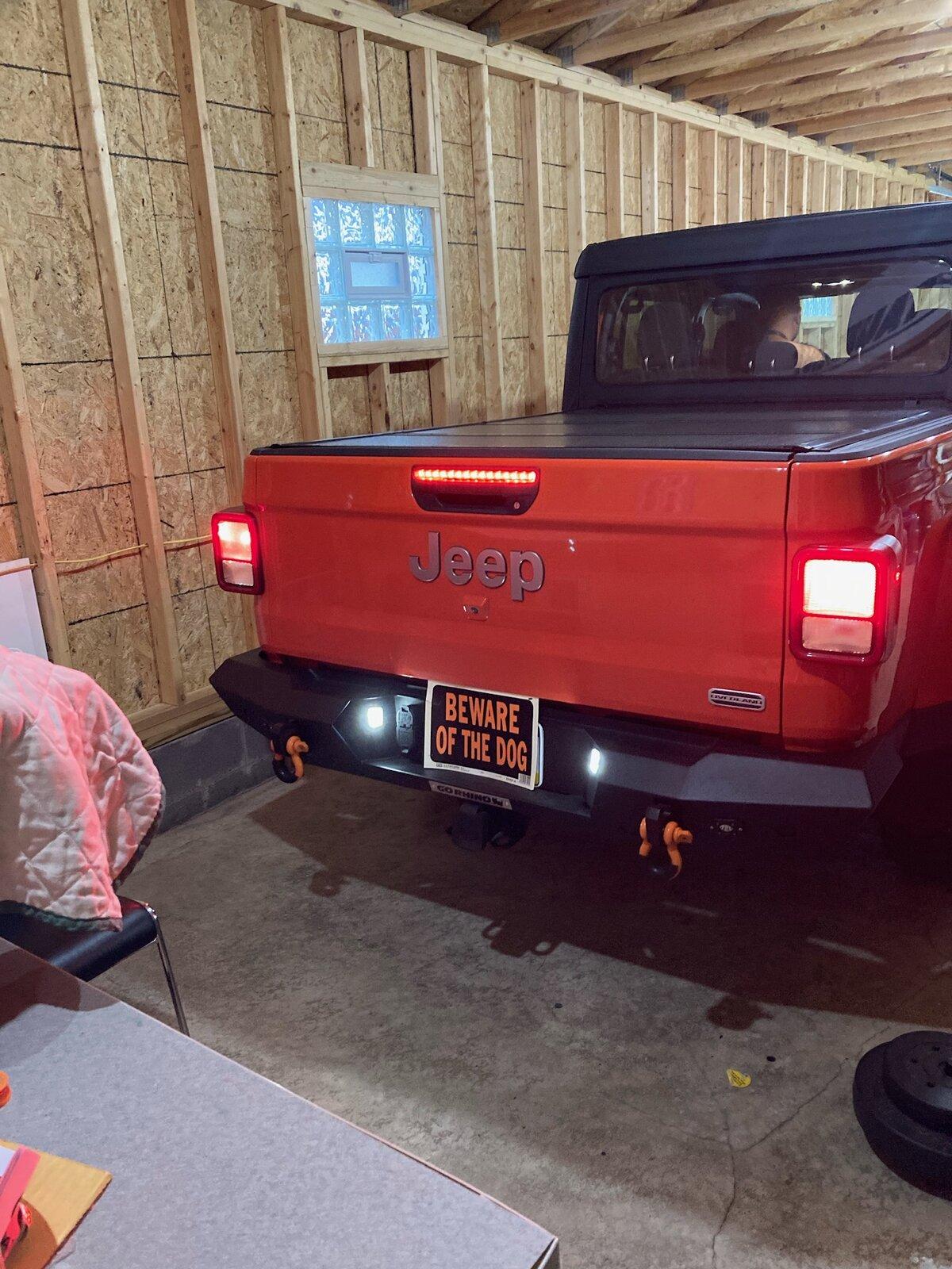 Jeep Gladiator Rough Country Rear bumper or Go Rhino’s Trailline Rear Full Width Bumper 36703156-C903-4325-A08E-099A6DE65DE4
