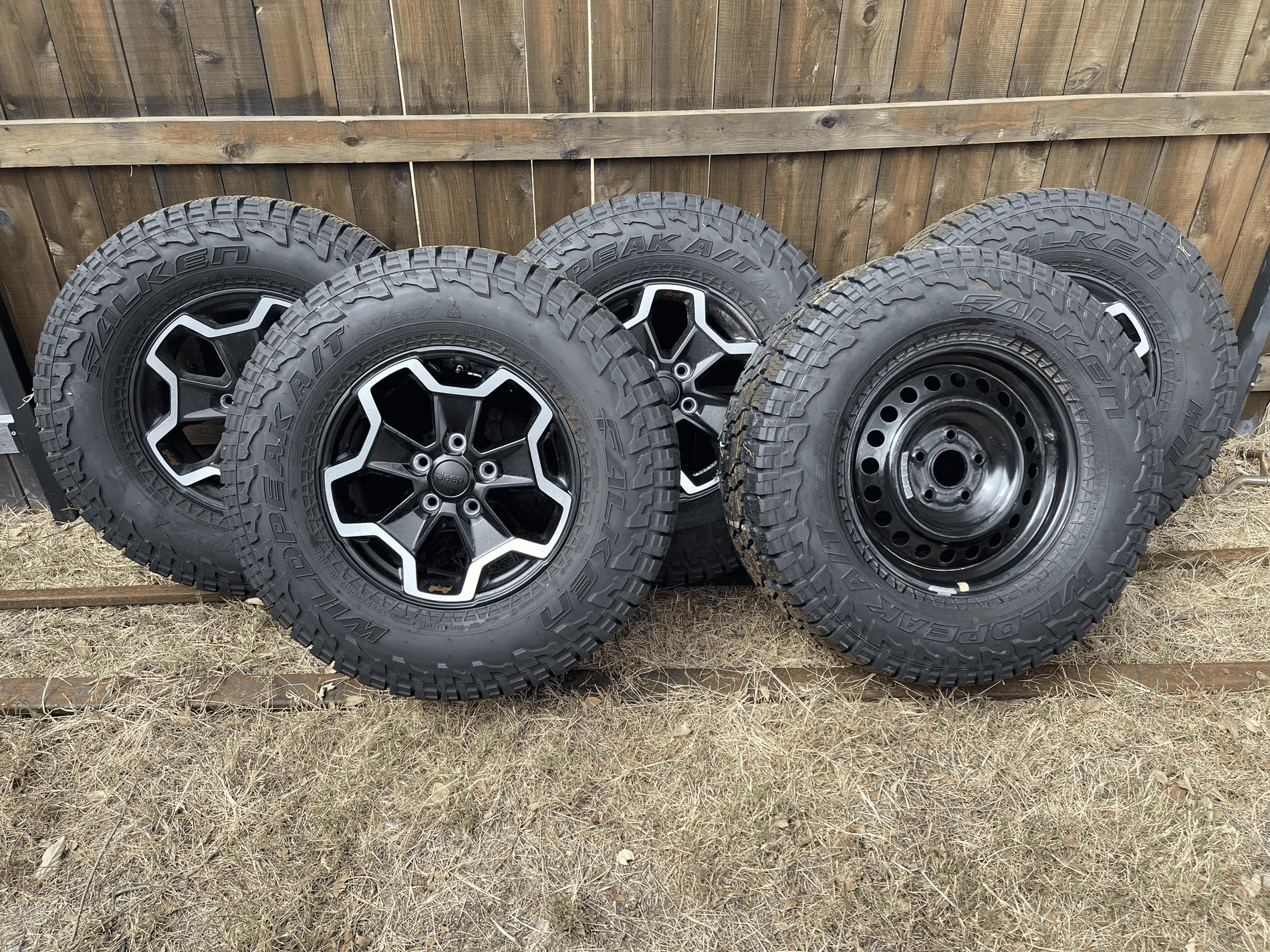 Jeep Gladiator Rubicon Wheels/Tires with, spare 3,000 miles suspension and rock rails also available tempImageXfbgvj