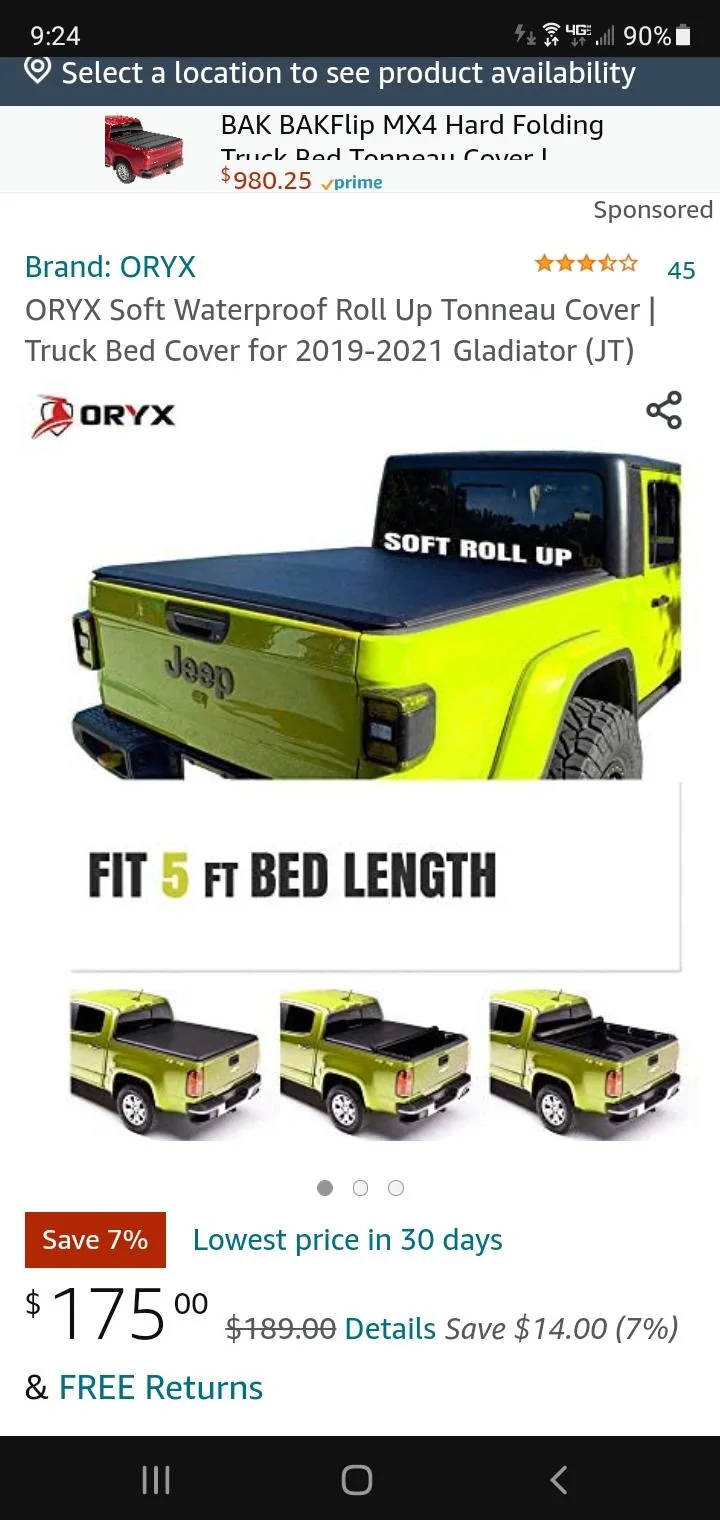 Jeep Gladiator Need a recommendation for tonneau cover Screenshot_20210930-092427_DuckDuckGo