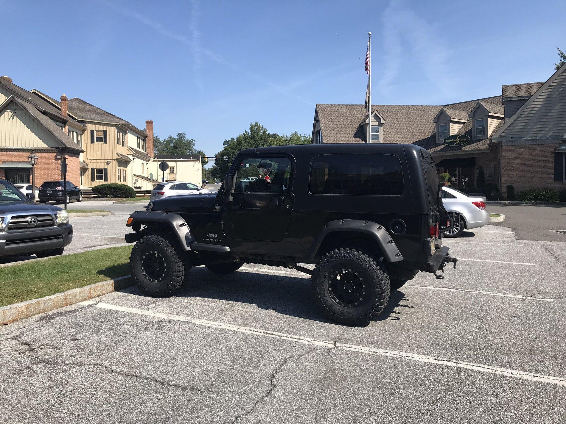 Jeep Gladiator 4 BLACK RHINO ARMORY 20" X 12" WHEELS WITH 37" X 13.5" TOYO OPEN COUNTRY M/T MOUNTED AND BALANCED LIKE NEW CONDITION!!! 92EB366E-2456-47C8-9F2F-0B5315123483