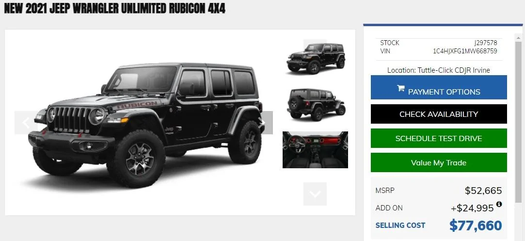 Jeep Gladiator Market Adjustments - LOFL rub1