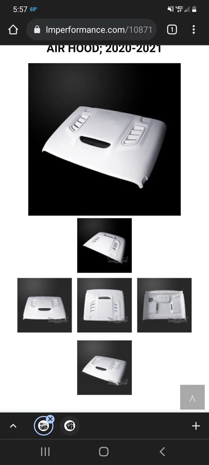 Jeep Gladiator Aftermarket Hood Screenshot_20211002-175723_Chrom