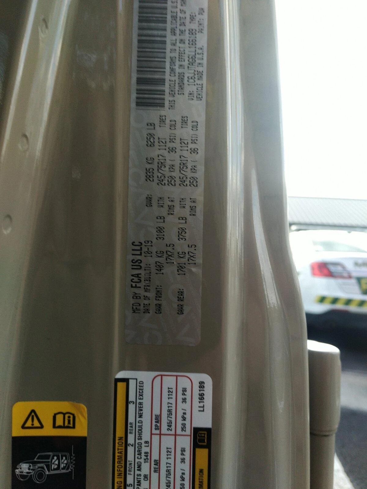Jeep Gladiator Payload Capacities IMG_20210410_172020