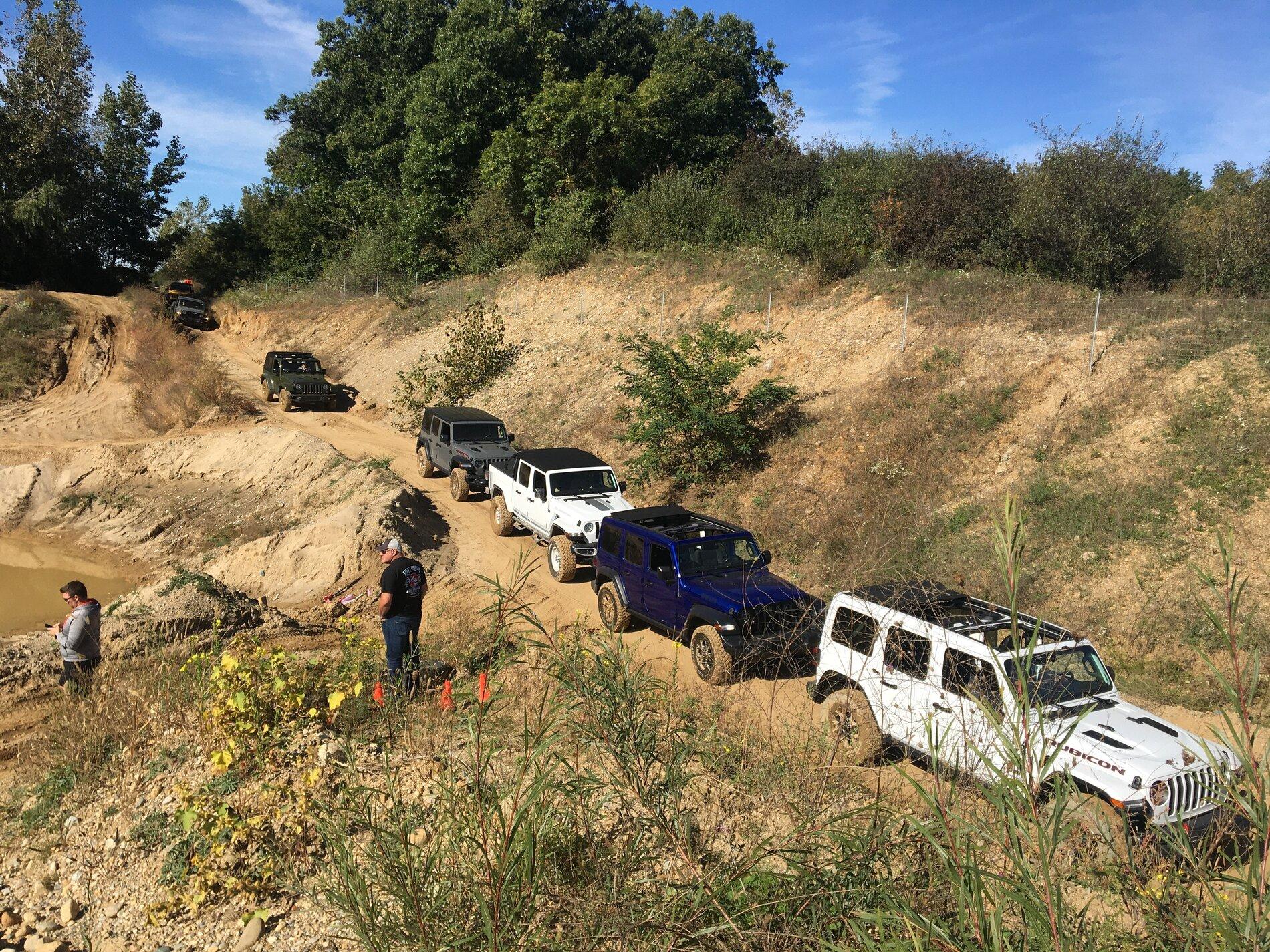 Jeep Gladiator Jeep Adventure Academy  Holly Michigan ORV park - experience, photos, videos Jeep line up 1
