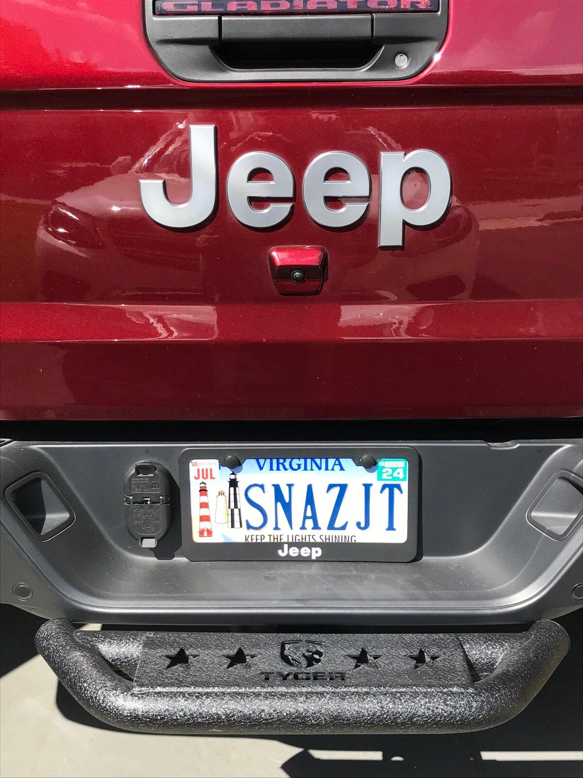 Jeep Gladiator Let's See Your Personalized Plates IMG_4215