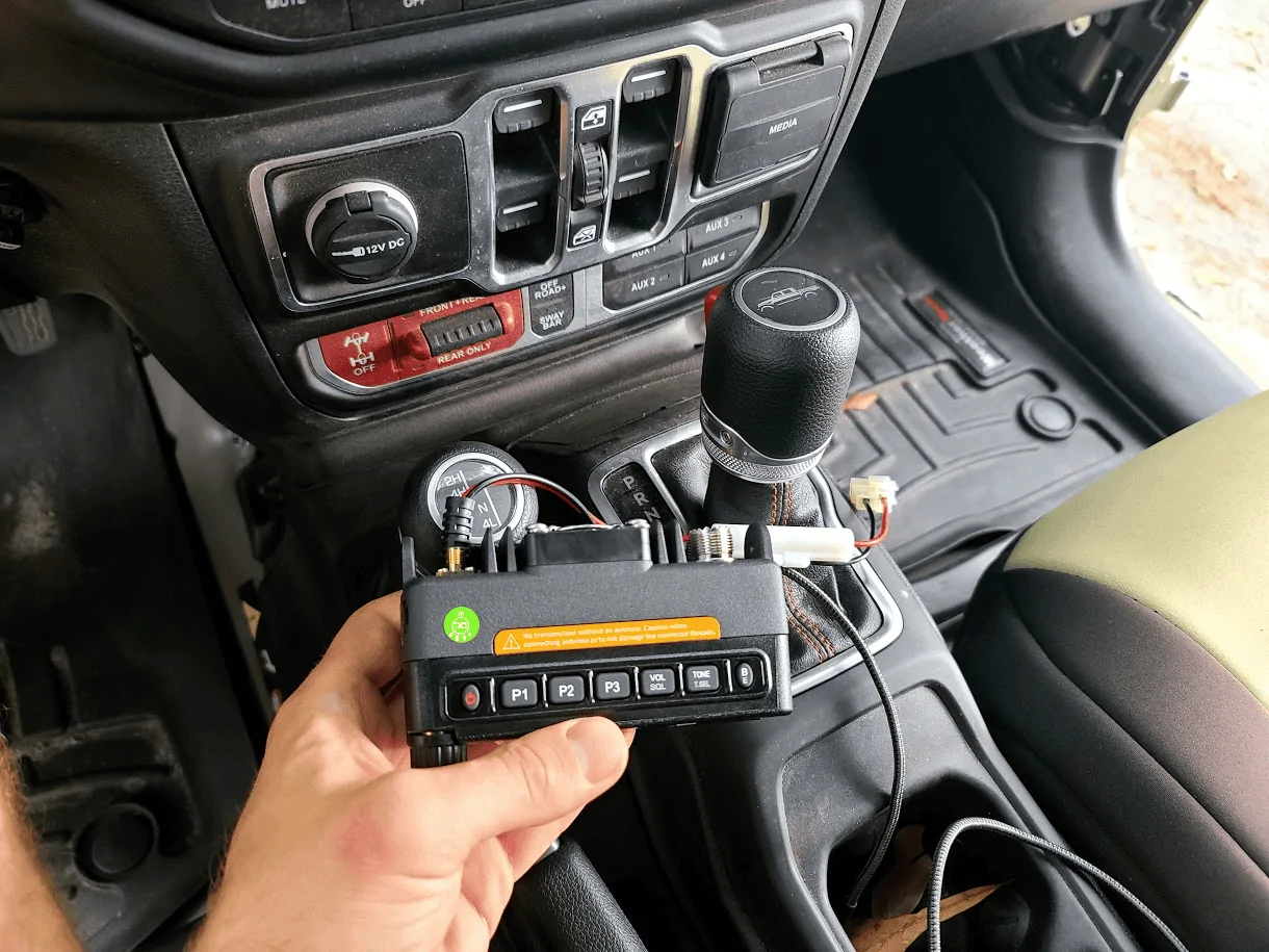 Jeep Gladiator Radioddity Ham Radio Install.  Looking for flexible mounting option, like the accessory bars 1633376683145