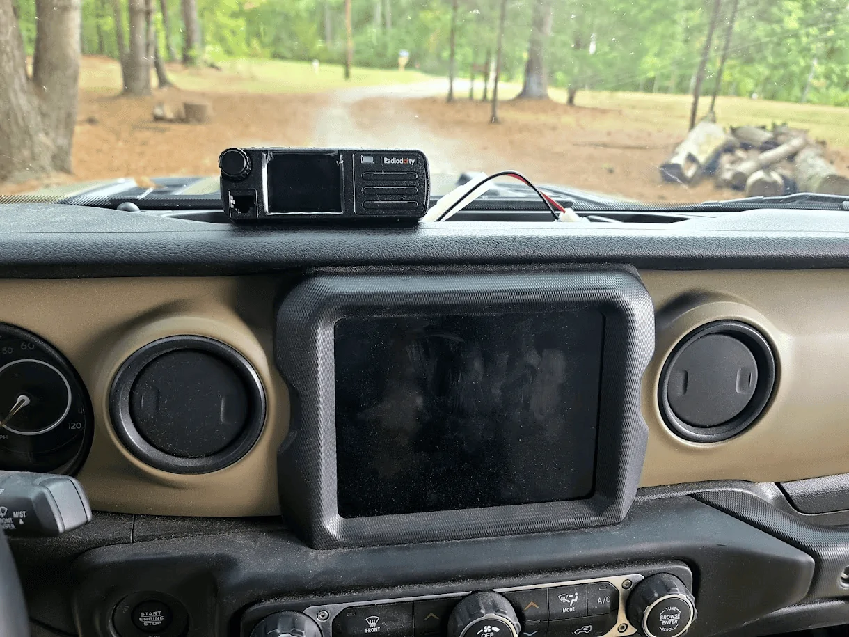 Jeep Gladiator Radioddity Ham Radio Install.  Looking for flexible mounting option, like the accessory bars 1633376734473