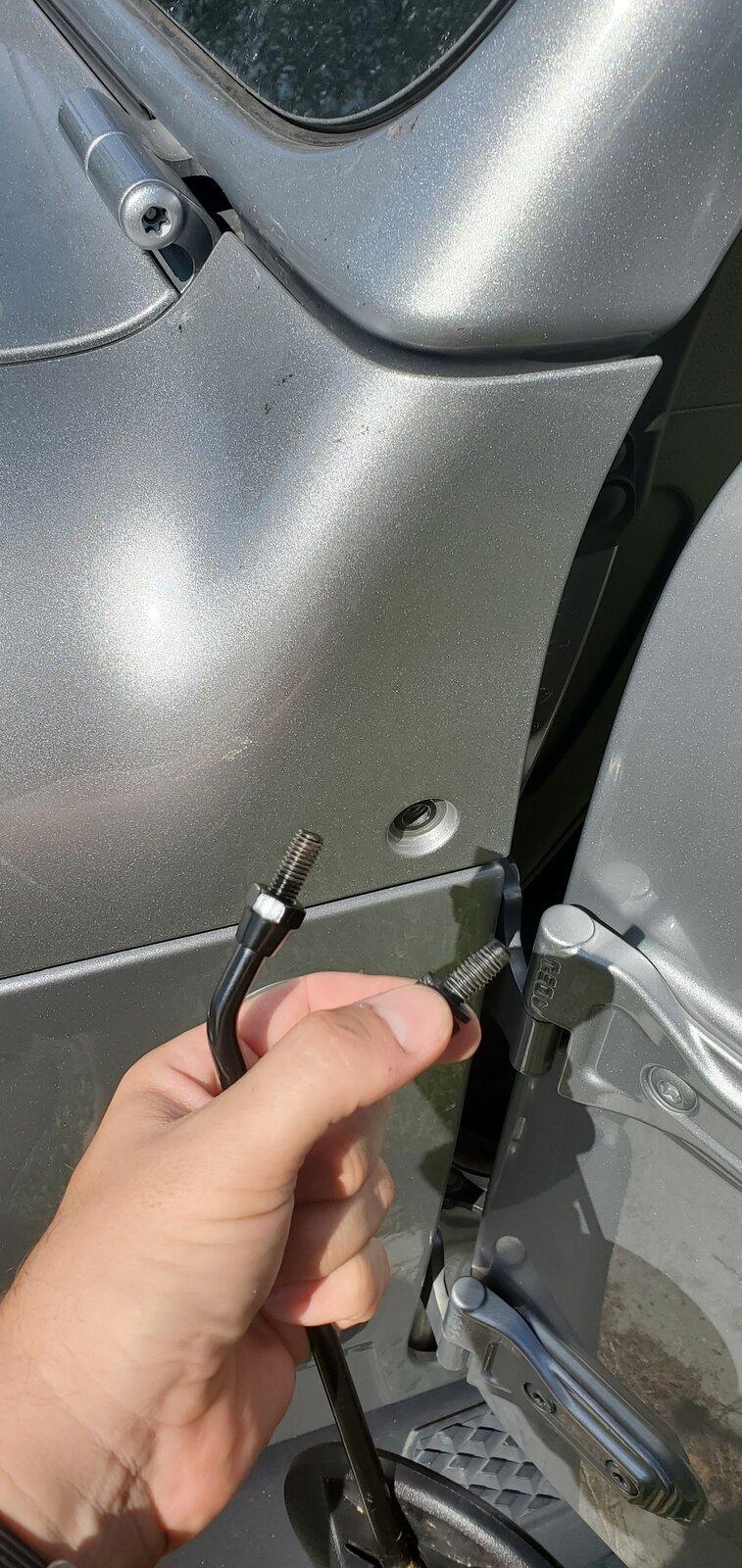 Jeep Gladiator Doors off, Harley mirrors on? scooter mirror 1.jpe