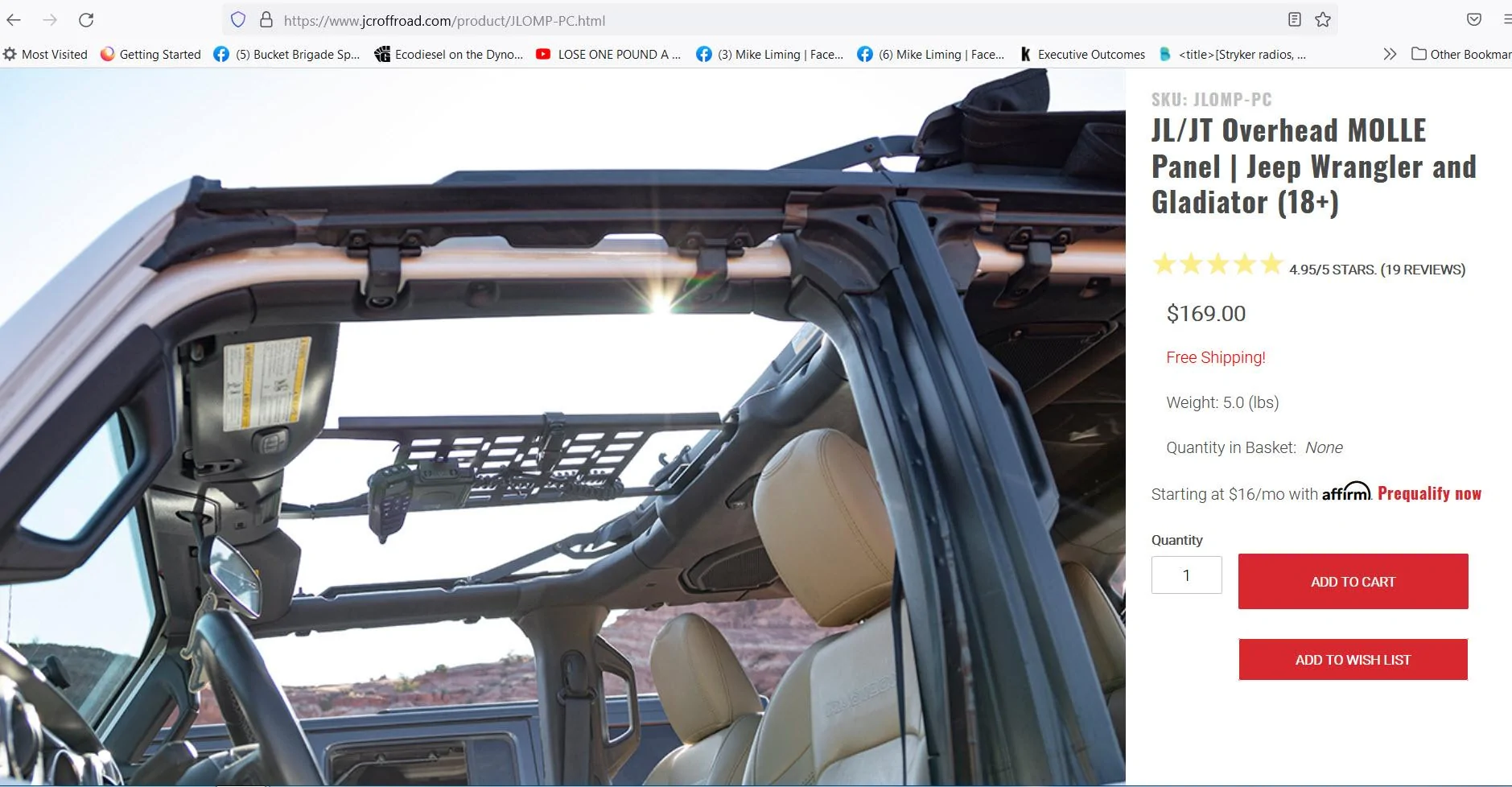 Jeep Gladiator Advise where to hide, run power wire and coax into the cabin for Ham & GMRS radios - JCR Off Road MOLLE Panel JCR off Road Molle 2021-10-06_23-03-17