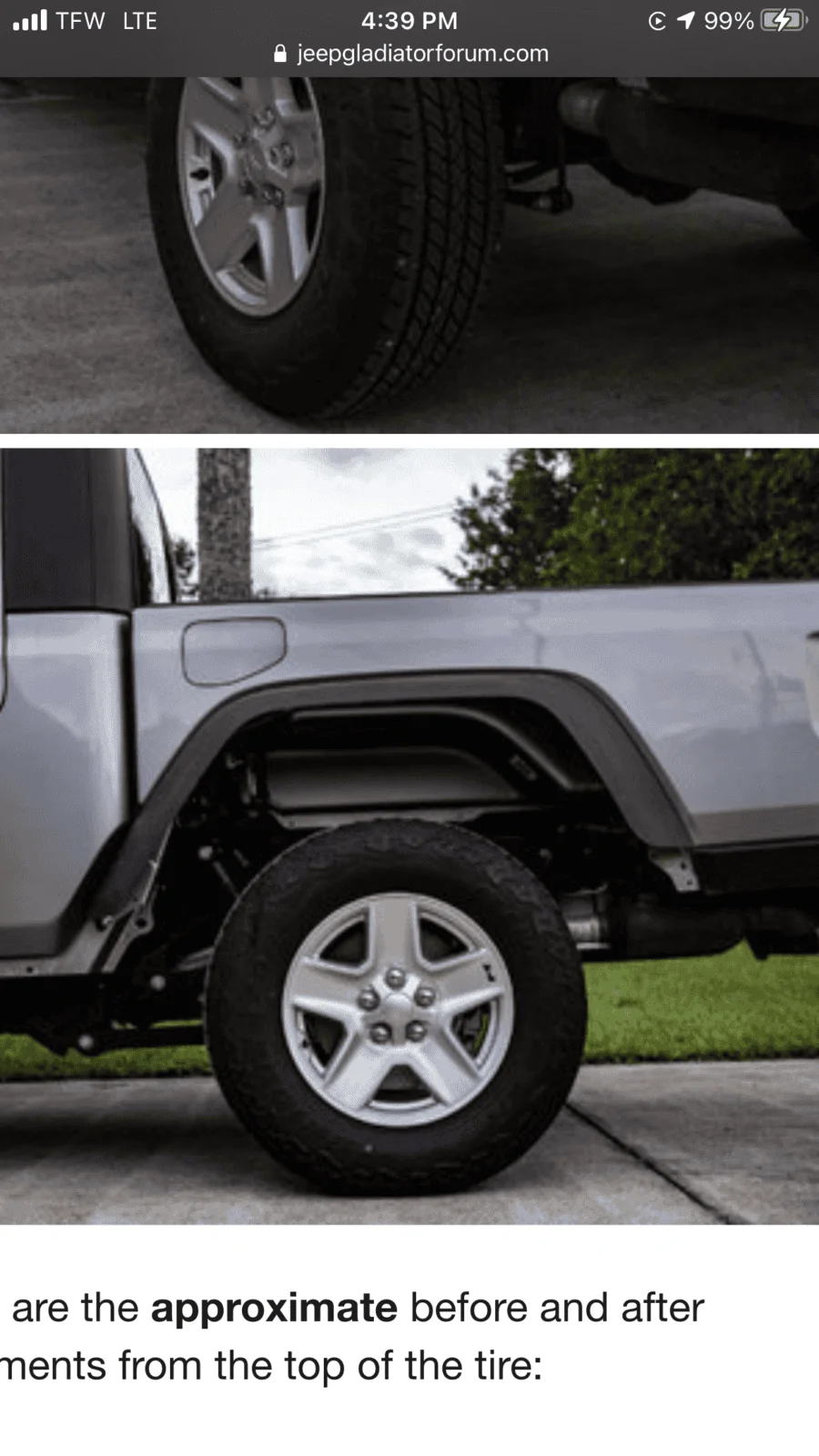 Jeep Gladiator Gladiator fenders. Flat vs chopped. 45045B12-884A-49E3-9E50-CB2E8475BDCB