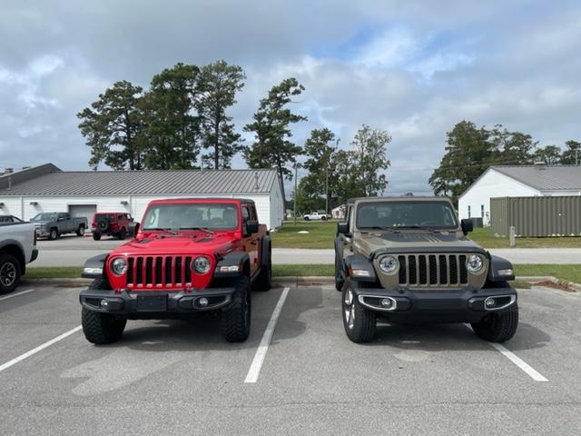 Jeep Gladiator Jeeps Parking Next To Jeeps CJ