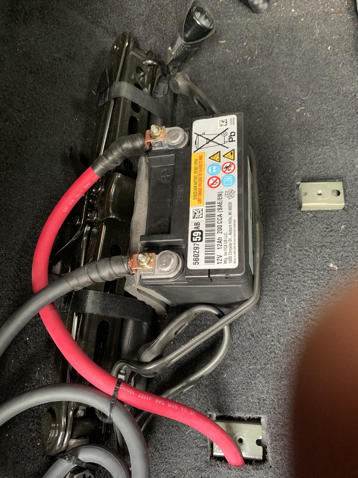 Jeep Gladiator Diesel auxiliary battery shots, placement & removal. 59F951D2-9429-4DFD-B0B1-A903F65CD4DB