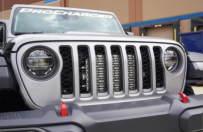 Jeep Gladiator ProCharger Superchargers for Gladiators! 2020_supercharged_jeep_gladiator_procharger_grill_main