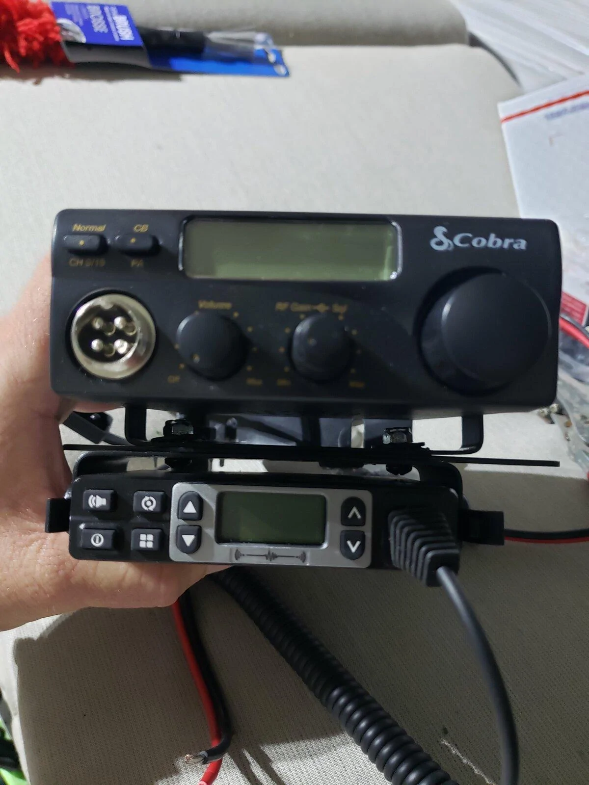 Jeep Gladiator My super red nekky no drill no tap cb gmrs install 20211015_192209